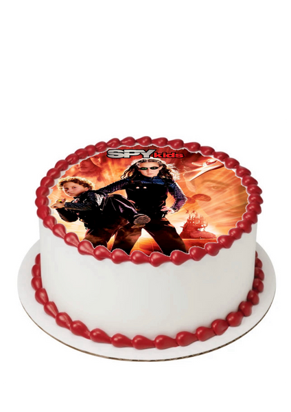 SPY KIDS 8 INCH ROUND EDIBLE ICING CAKE TOPPER
