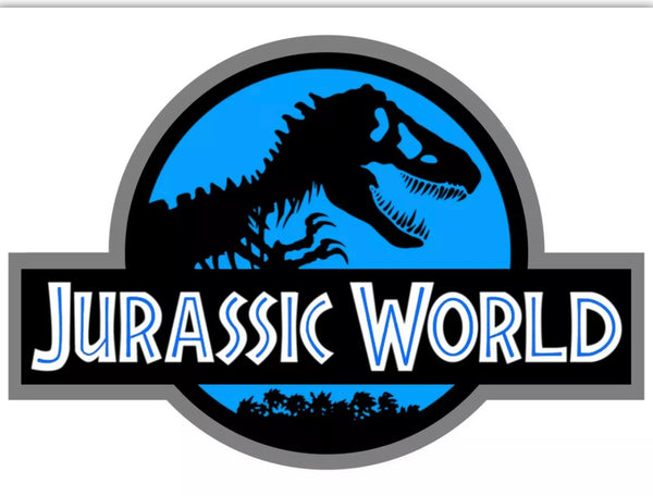 Jurassic World PRE CUT 5 INCH Edible Icing Logo Cake Topper Decorations Birthday