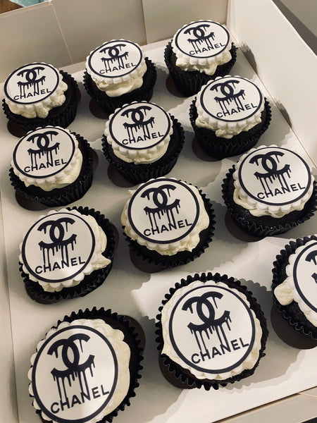Drip Double C Edible Cupcake Toppers