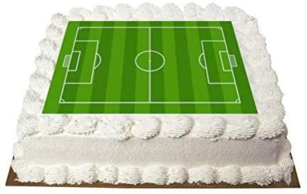 A4 EDIBLE ICING SHEET Football Pitch Cake Topper Cake Decorations Personalised